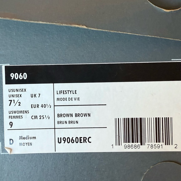 New Balance 9060 Arid Stone Mushroom Sneakers - Picture 10 of 11